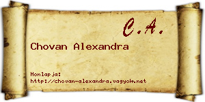 Chovan Alexandra névjegykártya
