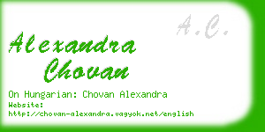 alexandra chovan business card